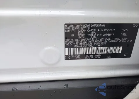 2024 Toyota Venza Limited z USA, uszkodzony, nr VIN JTEAAAAH7RJ175683